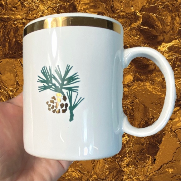 Eddie Bauer 🌲gold trim coffee mug set of two with gold trim - Picture 5 of 5